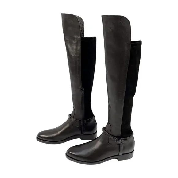 Versace Black Over the Knee Riding Boots NIB - Picture 4 of 15